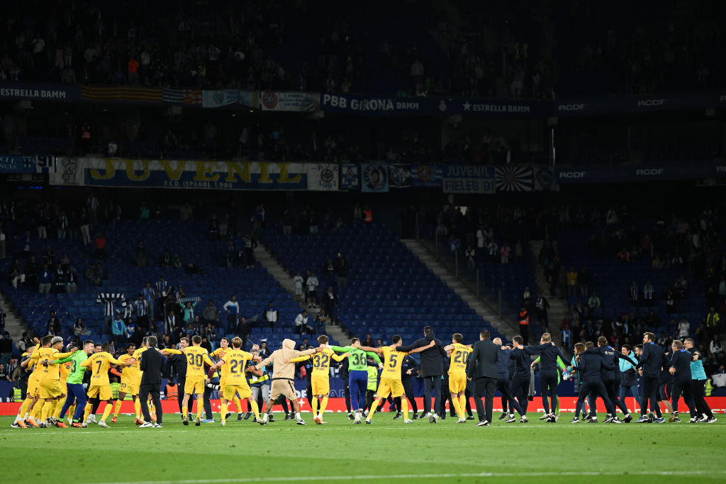 Barcelona festejó en la cancha del Espanyol