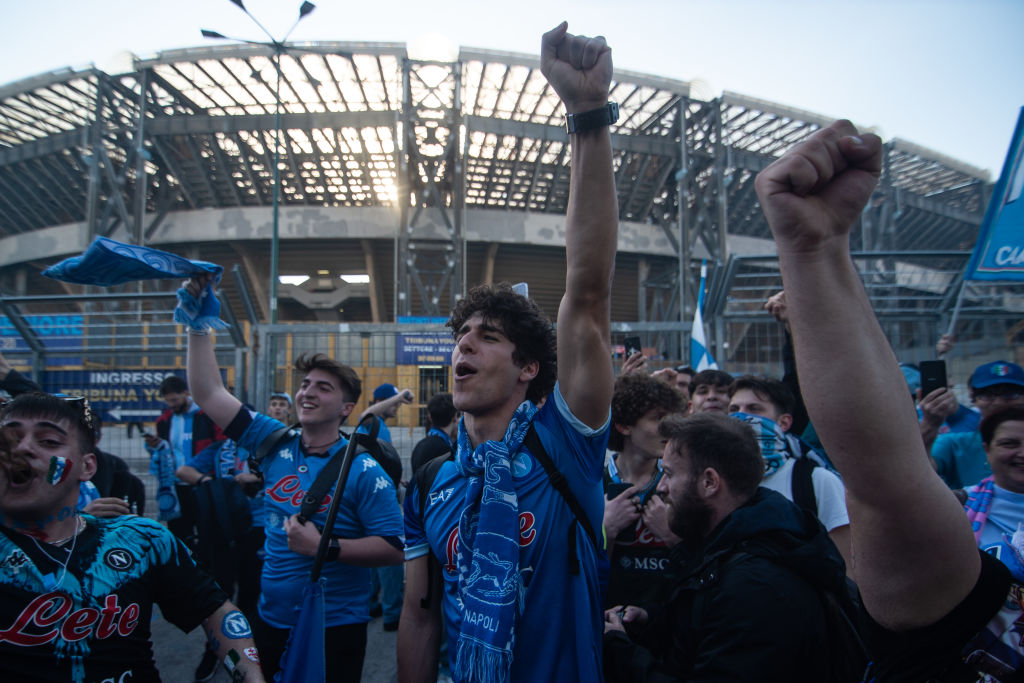 La afición celebra el Scudetto en Nápoles