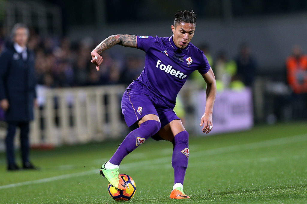 Carlos Salcedo con la Fiorentina