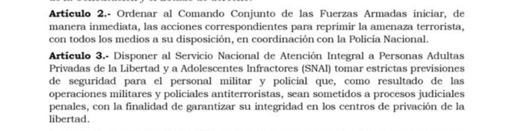 decreto ecuador ejercito narco 1