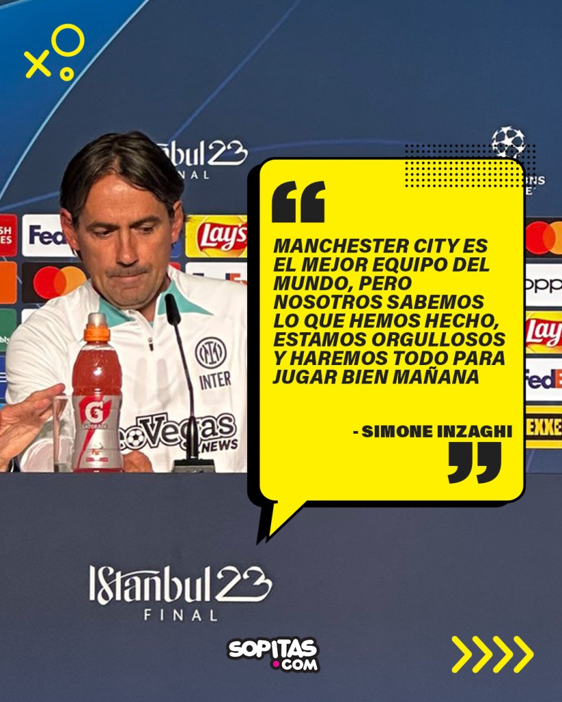 Frases de Simone Inzaghi previo a la final de Champions League