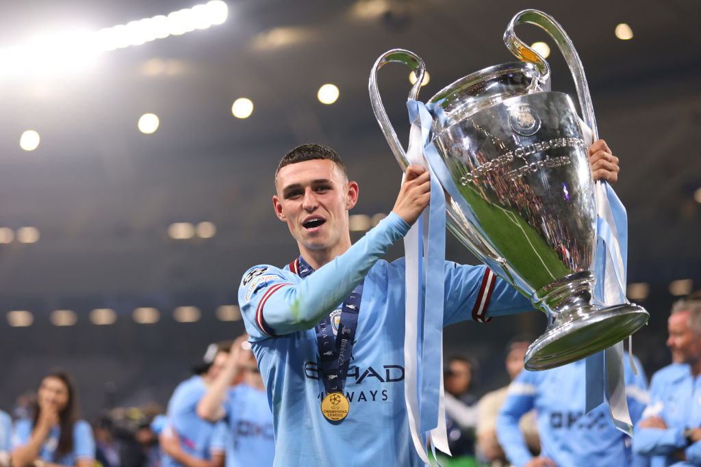 Phil Foden, campeón de la Champions League