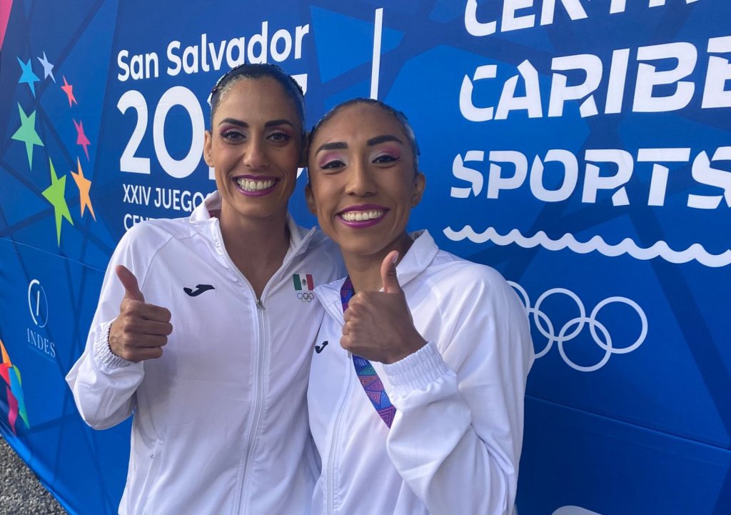 Johana Jiménez y  Nuria Diosdado dieron el oro en natación artística dueto combinado