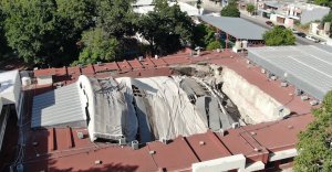 Techo de una escuela cayó en Ciudad Victoria.