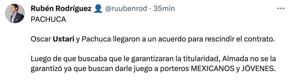 Oscar Ustari: Las razones de su salida del Pachuca