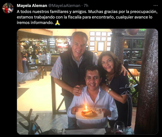 desaparicion hijo de exgobernador de Morelos 1