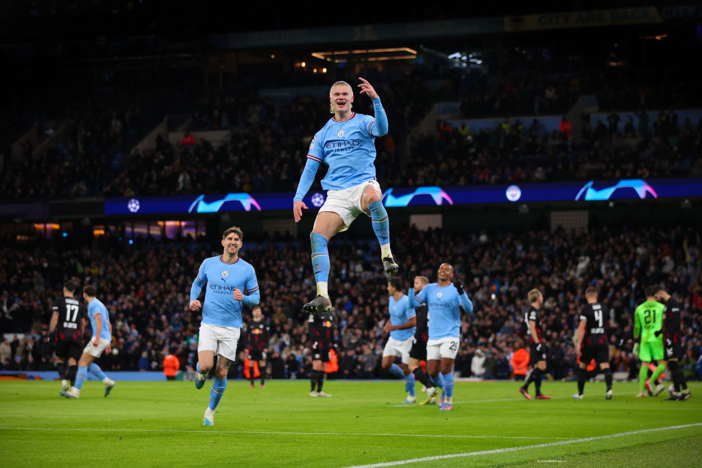 Erling Haaland en la Champions League con el Manchester City