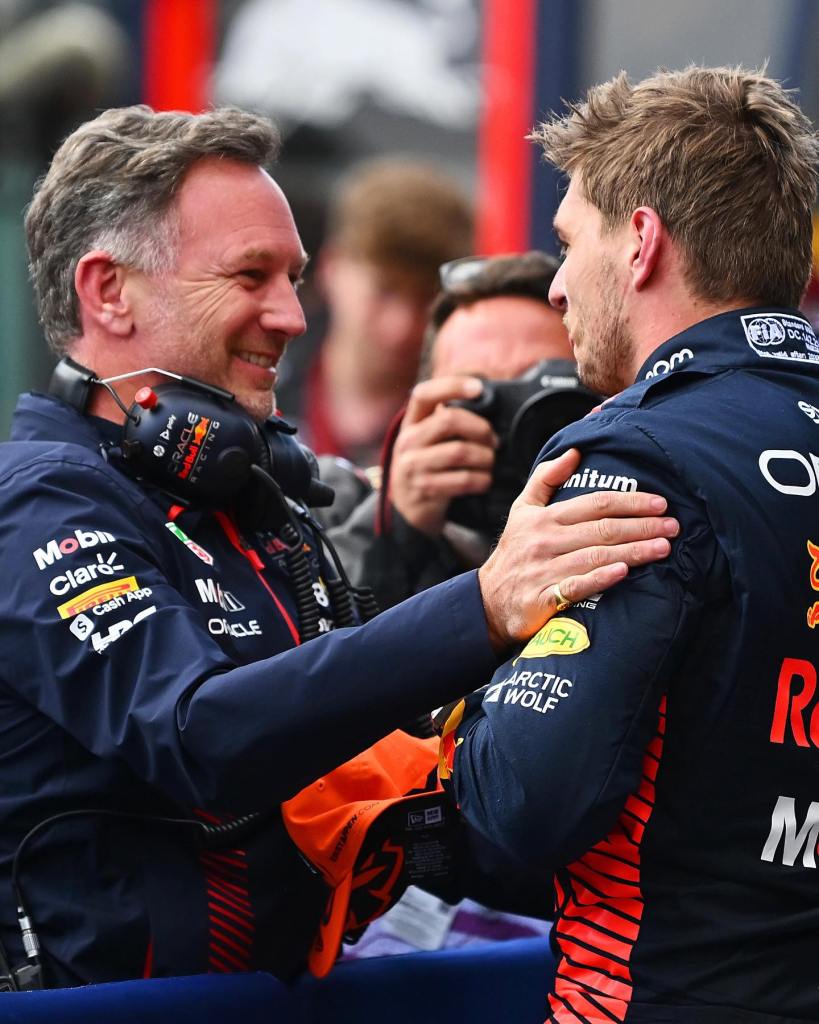 Christian Horner y Max Verstappen