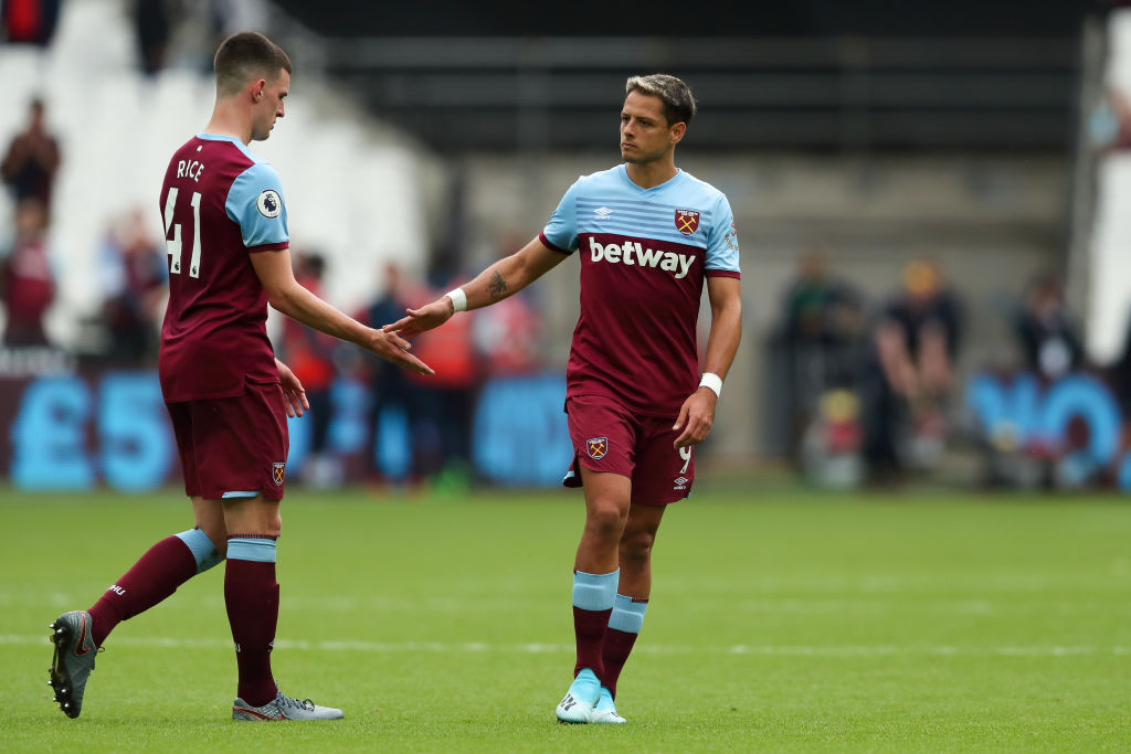 Chicharito en su paso por el West Ham