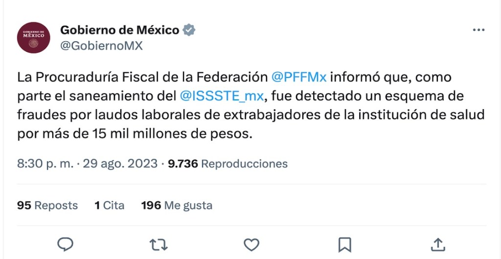 Corrupción en el ISSSTE: El fraude de hasta más de 15 mil millones de pesos