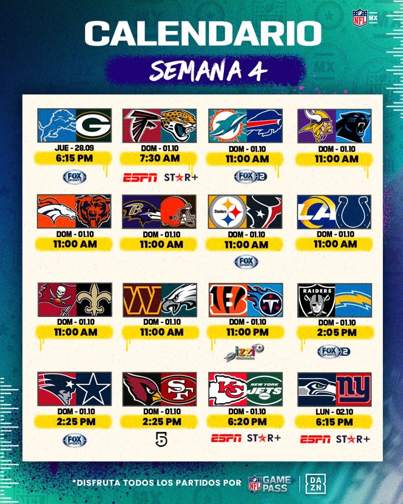 La semana 4 de NFL