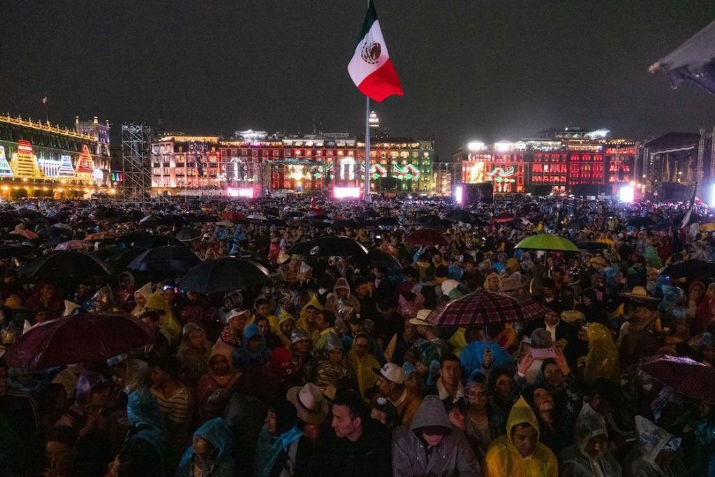 El Zócalo de la CDMX en el Grito de Independencia 2023.