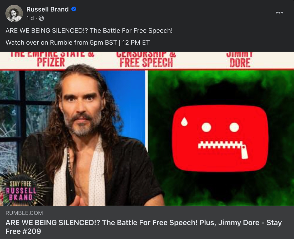 Russell Brand pide donaciones de sus fans luego de ser acusado de violación