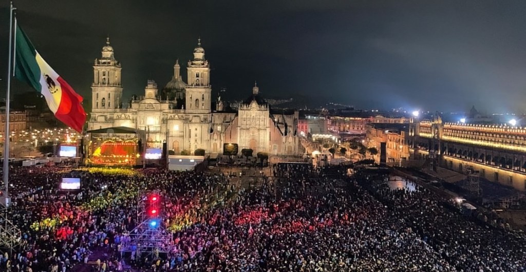 El Zócalo de la CDMX este 15 de septiembre de 2023.