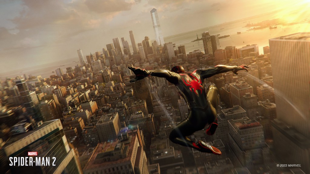 Miles Morales y una postal de Nueva York