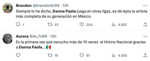 Las mejores reacciones de Danna Paola cantando el Himno Nacional Mexicano durante la pelea del Canelo Álvarez 