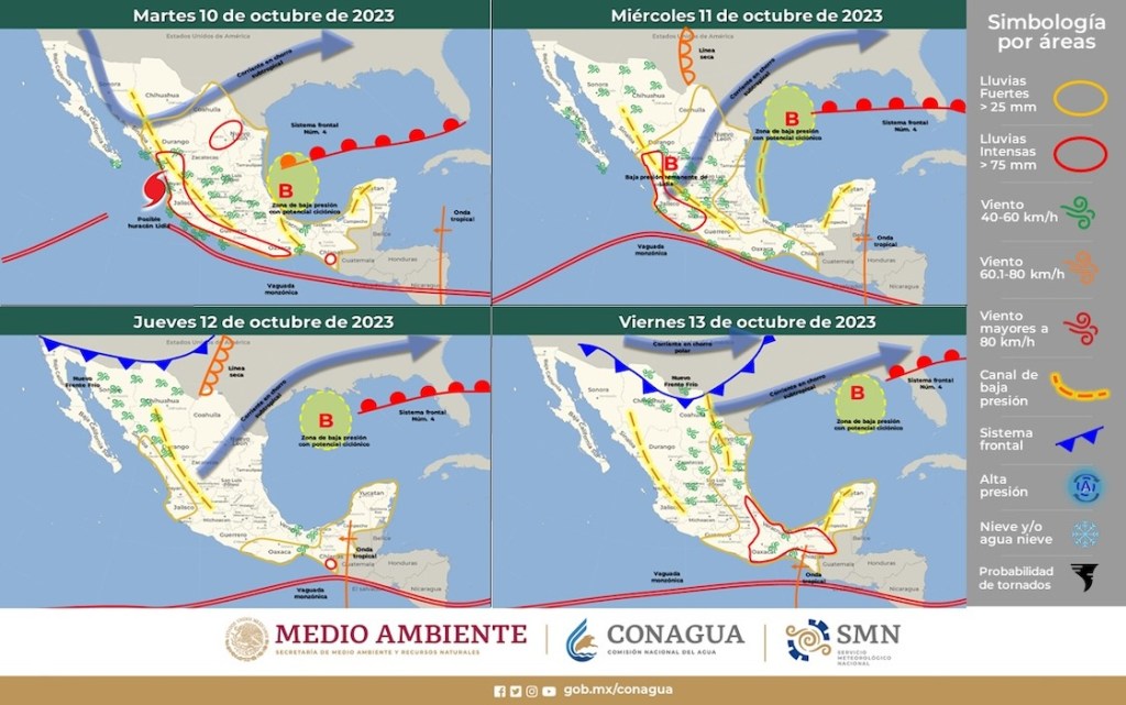 Huracán Lidia provocará lluvias torrenciales en Jalisco, Nayarit y más: Esta será su ruta