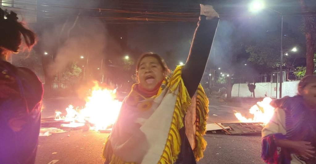 Barricada de comunidades otomíes.