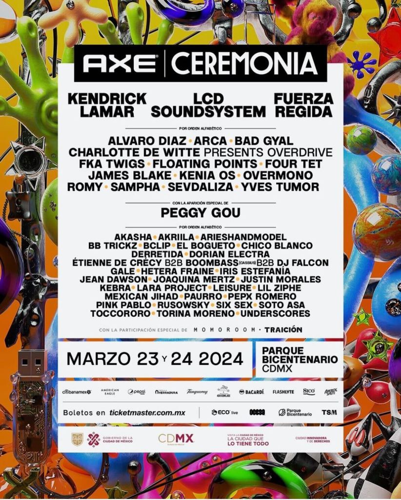 Checa el cartel y los precios del boletos de AXE Ceremonia 2024