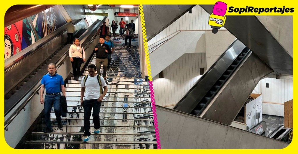 Zapatos mal puestos y otros 'misterios' de las escaleras eléctricas que no sirven del Metro CDMX