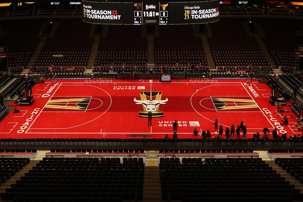 La llamativa cancha de los Bulls