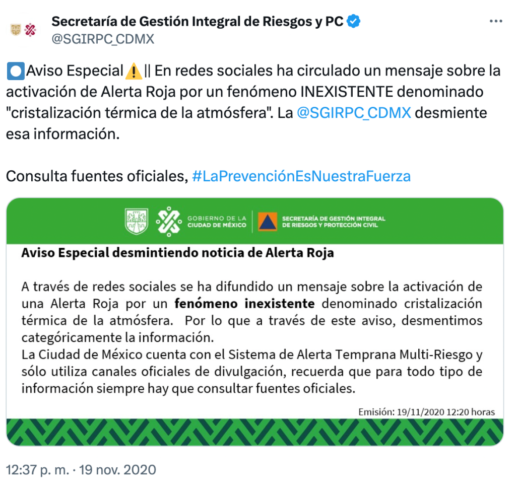 ¿Te llegó el mensaje de la "cristalización térmica de los pulmones"? Es falso y te explicamos