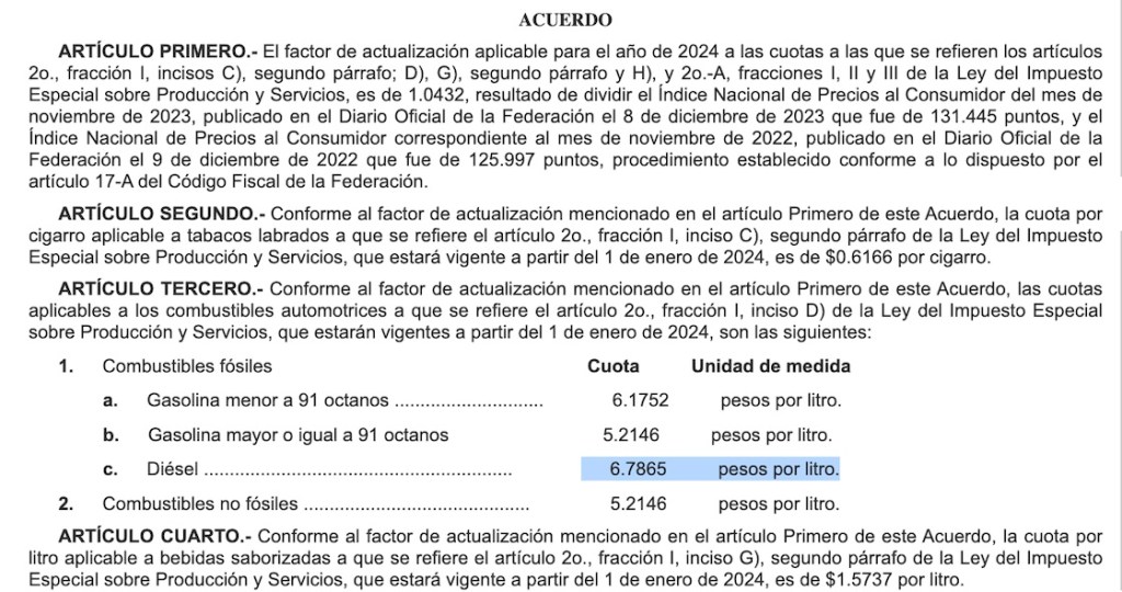 Hola, 2024: Aumentará impuesto especial de refrescos, cigarros y gasolinas en México