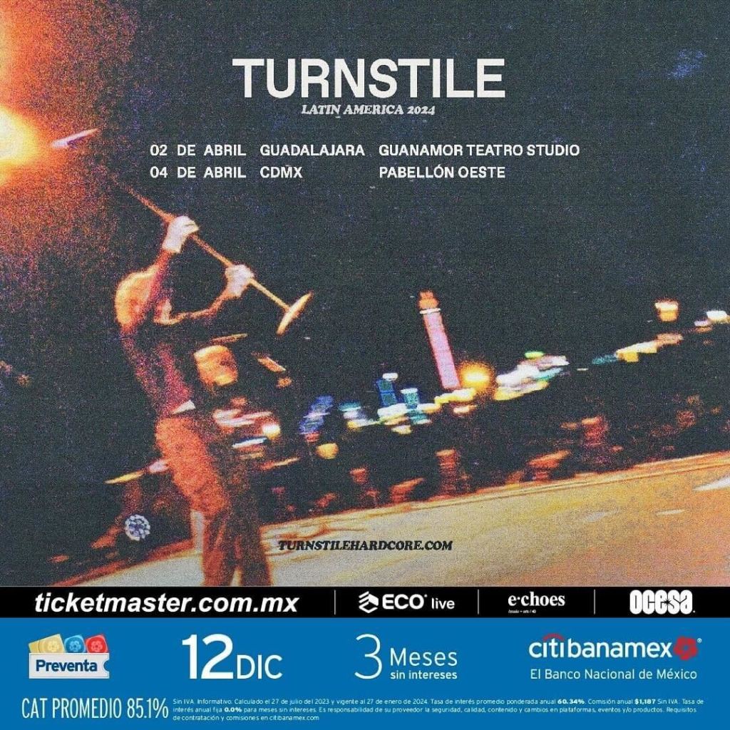 Fechas, lugares y precios de los conciertos de Turnstile en México