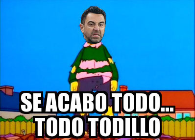 Meme del Barceelona y el adiós de Xavi Hernández