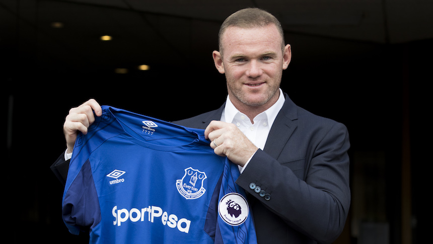 Wayne Rooney con el Everton