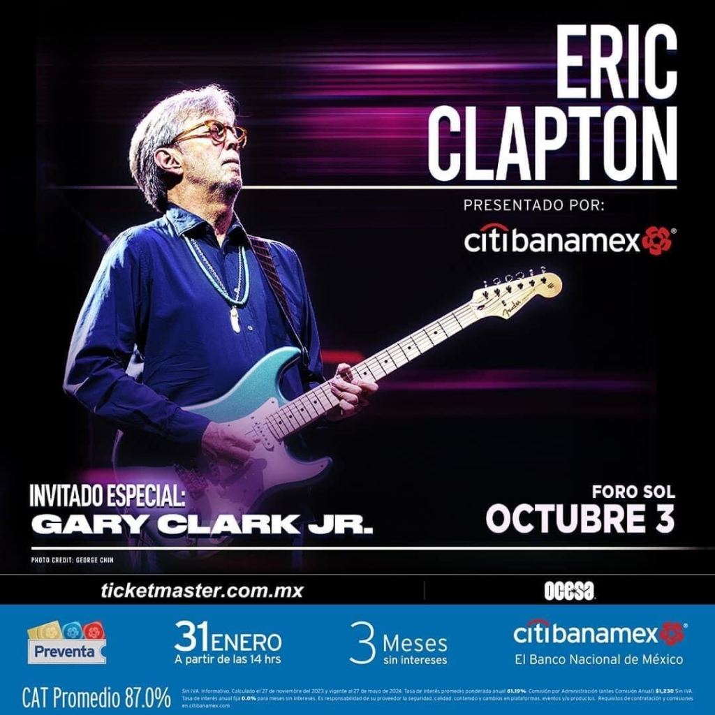 Boletos, fecha y los detalles del concierto de Eric Clapton en México