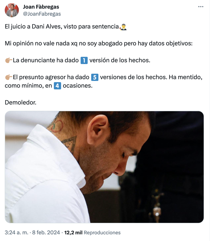 El caso y sentencia de Dani Alves