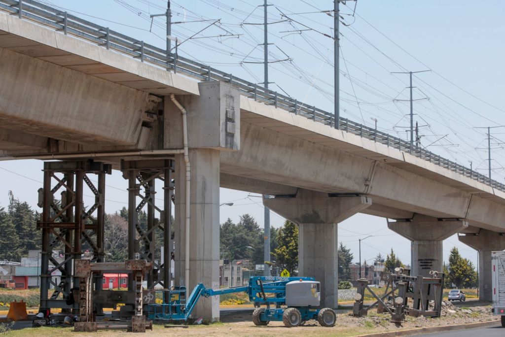 La estructura del tren interurbano de México a Toluca.