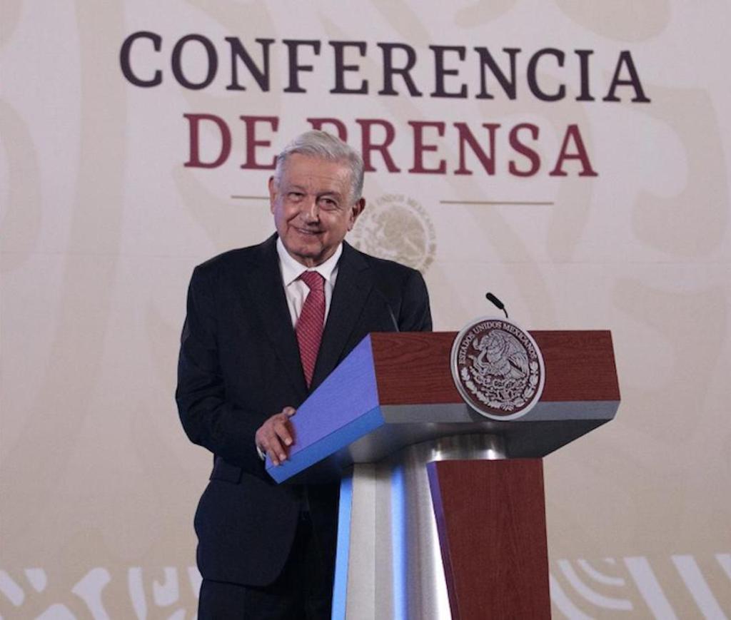 AMLO en su conferencia del 22 de febrero de 2024.