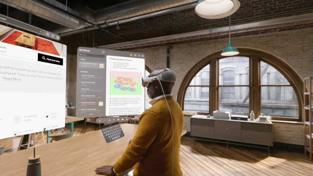 Microsoft Word y Excel se unen al lanzamiento de los lentes de realidad virtual de Apple. Foto de EFE