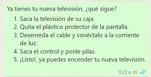 Llegan a Whatsapp las viñetas y nuevas opciones de formato de texto - listas-numeradas-whatsapp