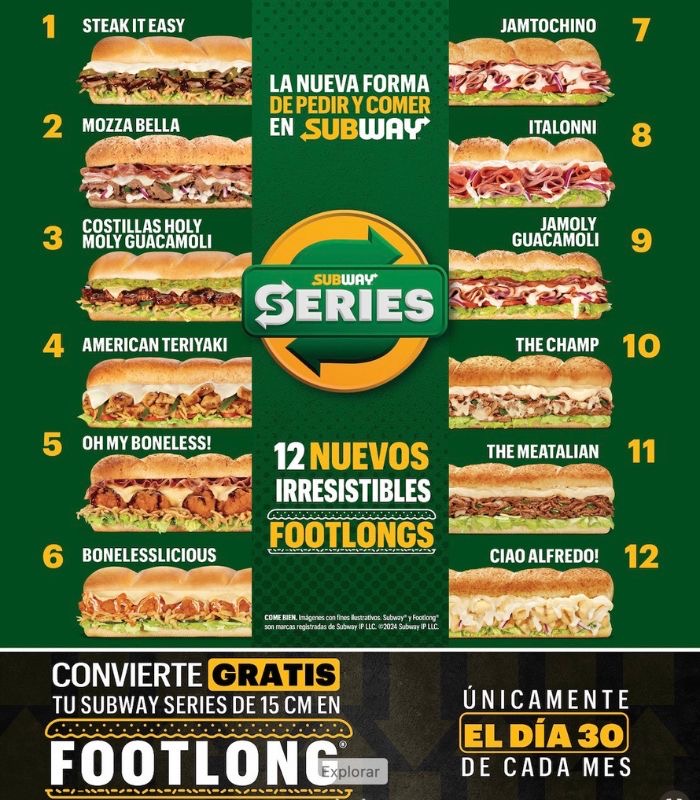 subway series con 12 nuevos footlongs