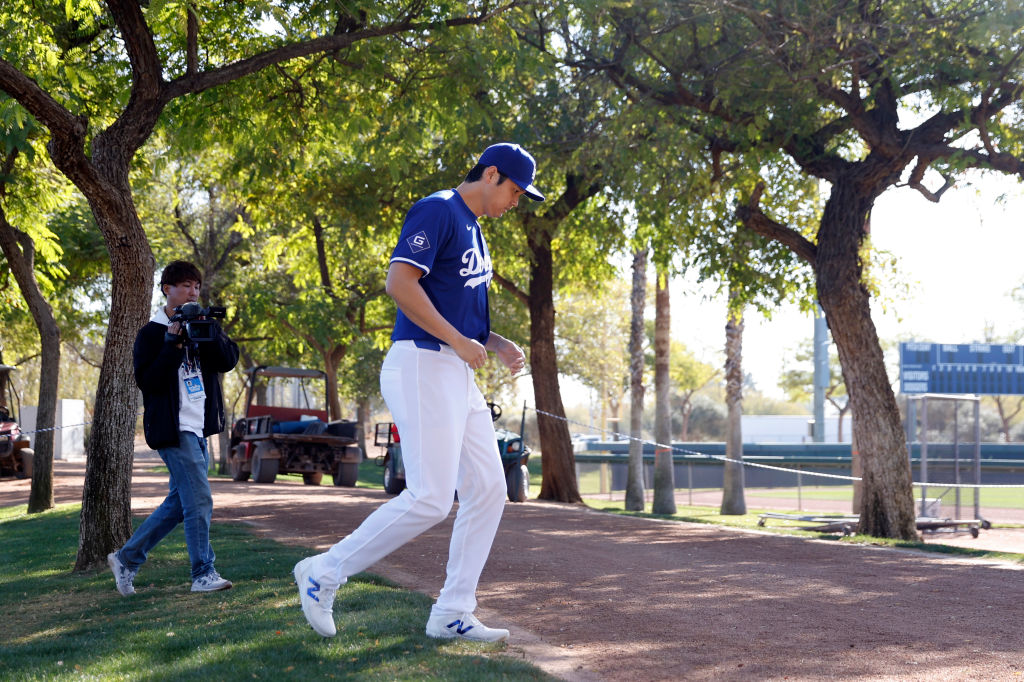 El japonés en el campamento de entrenamiento de los Dodgers