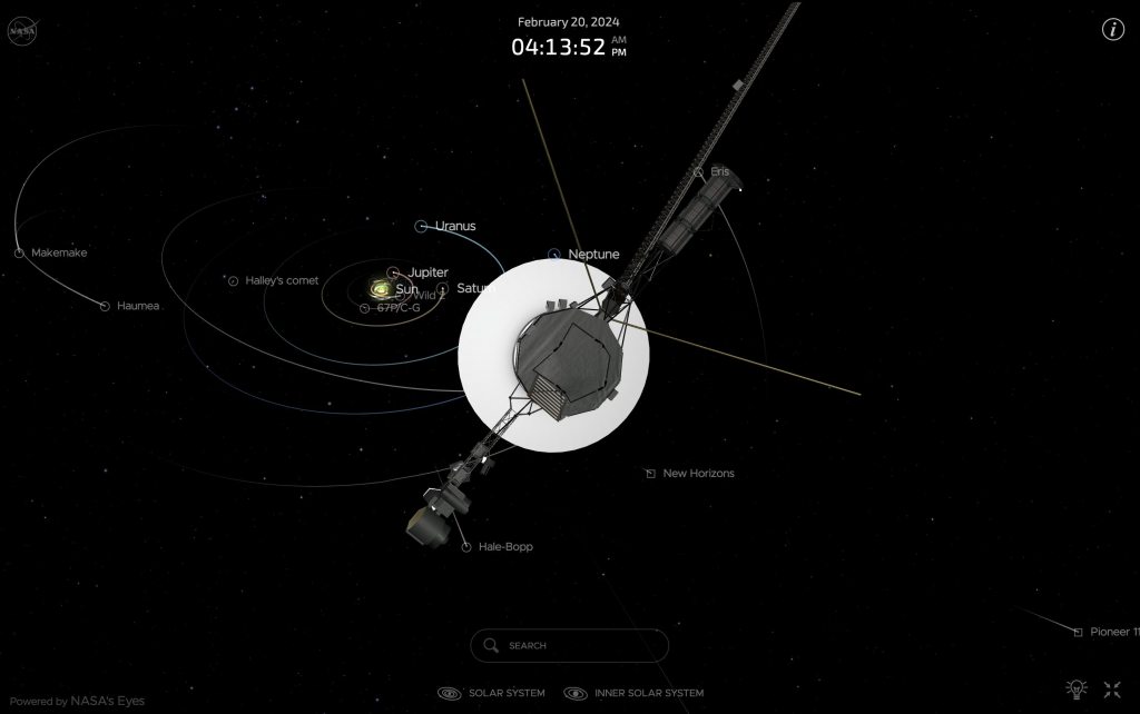 Así se ve el Sistema Solar desde la sonda Voyager 1 de la NASA.