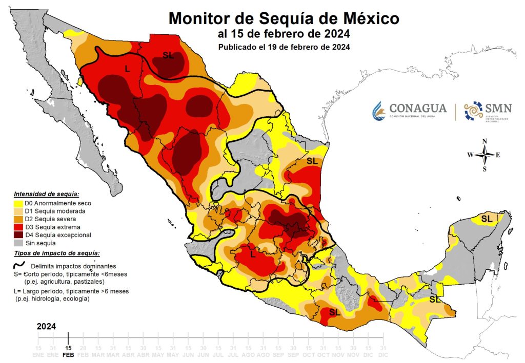 Así se ve el nivel de sequía en el país.