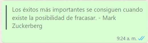 Llegan a Whatsapp las viñetas y nuevas opciones de formato de texto - cita-en-bloque-whatsapp