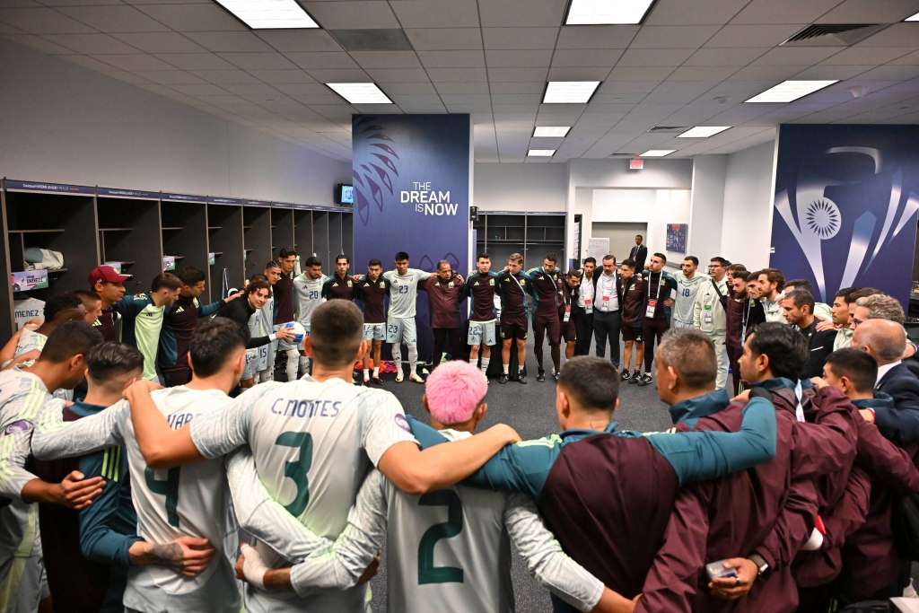 Selección Mexicana previo al juego contra Estados Unidos