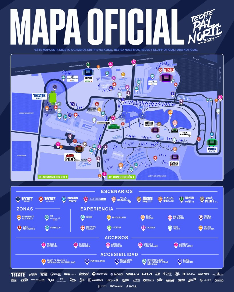 mapa tecate pal norte 2024