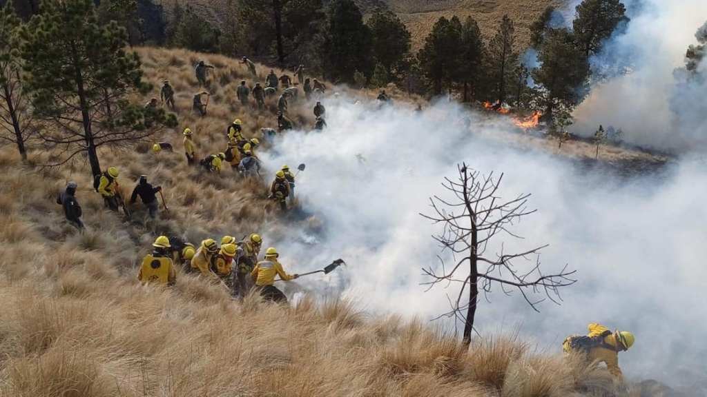 Incendio en el Iztaccíhuatl.