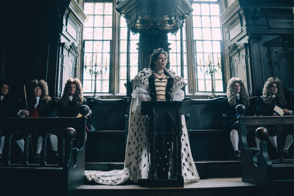 Olivia Colman como la reina Anne en 'The Favourite'