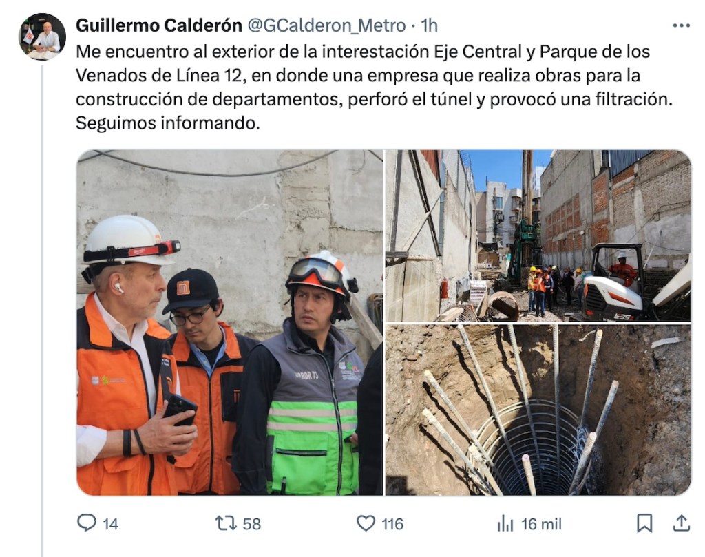 Cae cemento sobre un tren de la Línea 12 del Metro: ¿Qué pasó?f