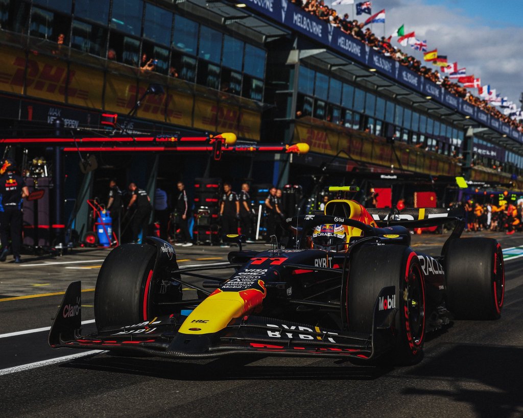 Checo Pérez durante el GP de Australia