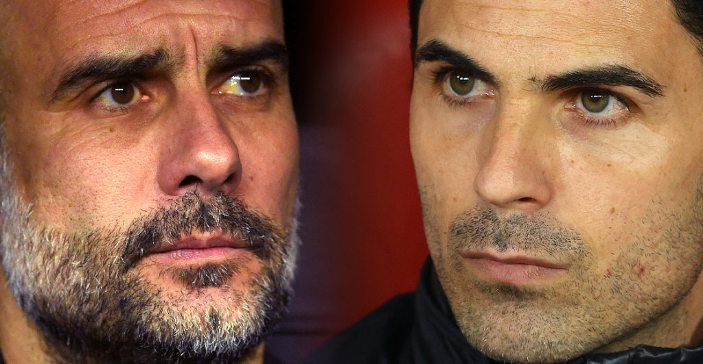 Los números del enfrentamiento entre Pep Guardiola y Mikel Arteta