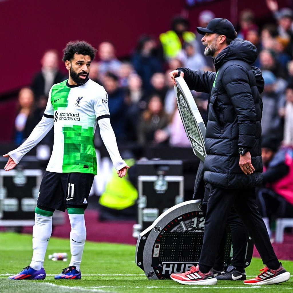 Mohamed Salah y Jurgen Klopp