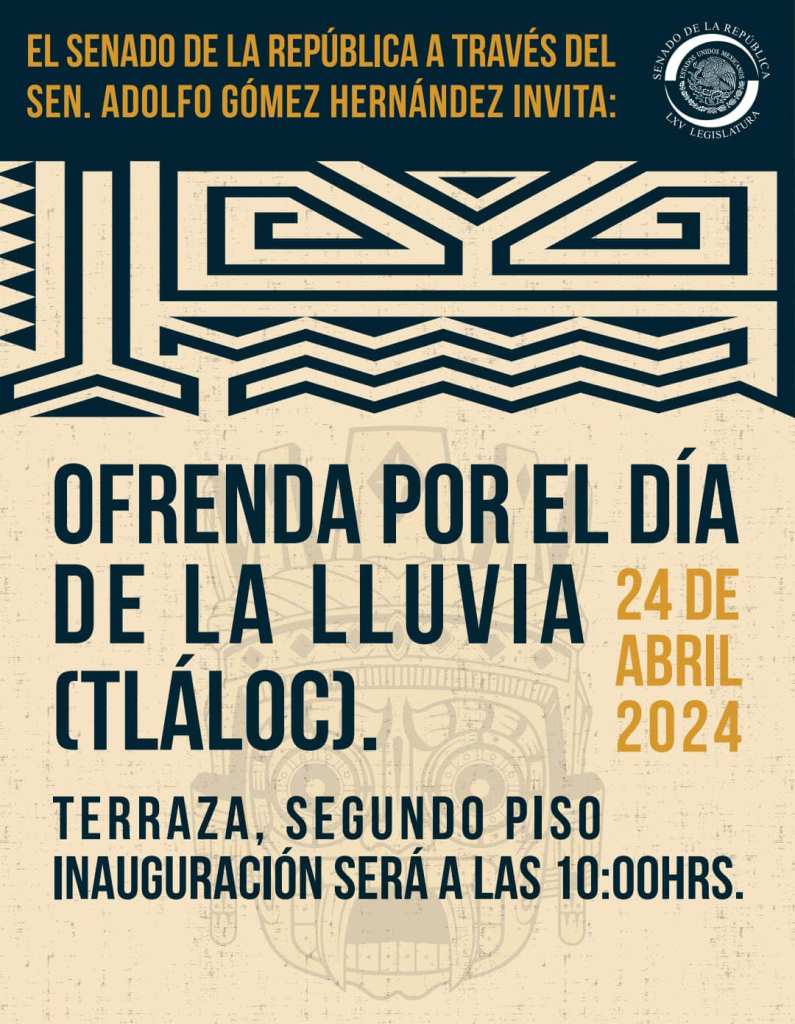 La invitación para una ofrenda por el día de la lluvia en CDMX